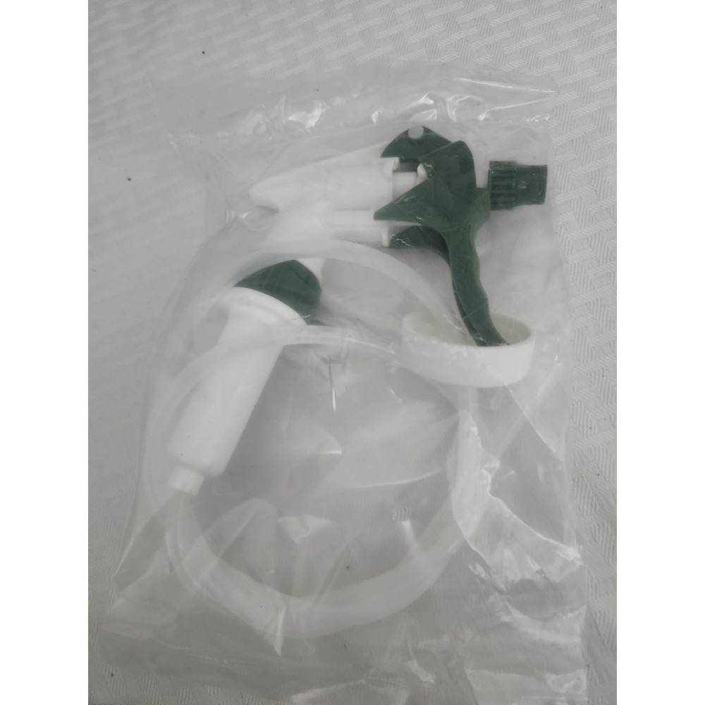 Replacement Trigger Sprayer Head with Long Hose White Green Plastic Utility - Picture 2 of 4